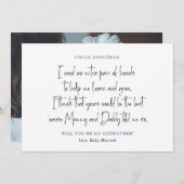 Invitation Demande de Parrain Simple Photo (Devant / Derrière)