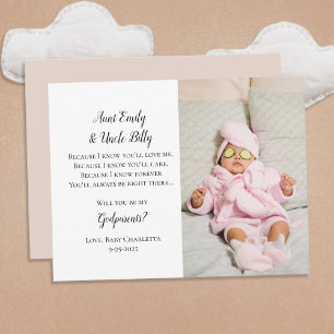 Invitation Demande de Parrainage et Marrainage avec Photo