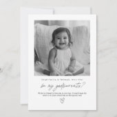 Invitation Demande de Parrainage/Marraine Manuscrite (Devant)