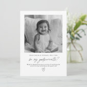 Invitation Demande de Parrainage/Marraine Manuscrite (Debout devant)