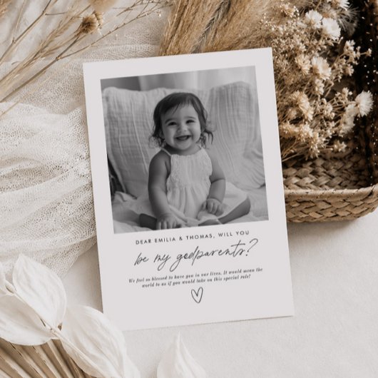 Invitation Demande de Parrainage/Marraine Manuscrite