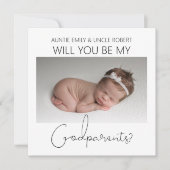 Invitation Demande de parrainage moderne double face avec pho (Devant)