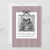 Invitation Demande de parrainage Rayures de Bourgogne (Devant)