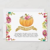 Invitation Demande de petit livre Citrouille (Devant)