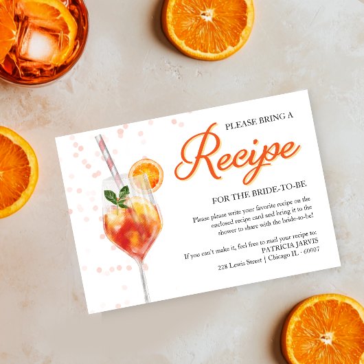 Invitation Demande de recette d'amour pour la Fête des mariée