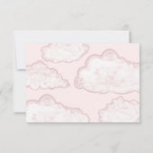 Invitation Demande de recette de douche de mariée Cloud moder (Dos)