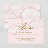 Invitation Demande de recette de douche de mariée Cloud moder (Devant / Derrière)