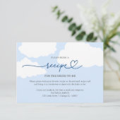 Invitation Demande de recette de douche de mariée Cloud moder (Debout devant)