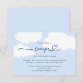 Invitation Demande de recette de douche de mariée Cloud moder (Devant / Derrière)