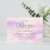 Invitation Demande de recette de douche de mariée Cloud moder (Debout devant)