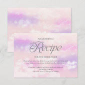 Invitation Demande de recette de douche de mariée Cloud moder (Devant / Derrière)