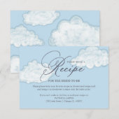 Invitation Demande de recette de douche de mariée Cloud moder (Devant / Derrière)