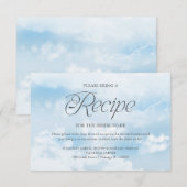 Invitation Demande de recette de douche de mariée moderne sur (Devant / Derrière)