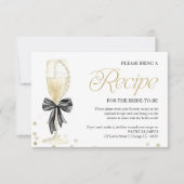 Invitation Demande de recette de douche de mariée Perles & Pr (Devant)