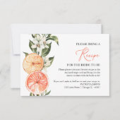 Invitation Demande de recette de Fête des mariées Citrus (Devant)