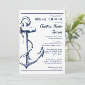 Invitation Demande de recette de Fête des mariées d'Ancre de  (Debout devant)