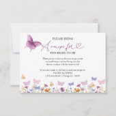 Invitation Demande de recette de Fête des mariées papillon (Devant)