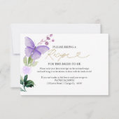 Invitation Demande de recette de Fête des mariées papillon vi (Devant)