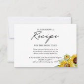 Invitation Demande de recette pour une baby shower rustique c (Devant)