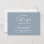 Invitation Demande de recette pour une baby shower "Something (Devant)