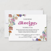 Invitation Demande de recette pour une douche de mariage à la (Devant)