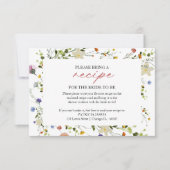 Invitation Demande de recette pour une douche de mariée aux f (Devant)