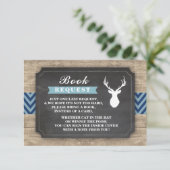 Invitation Demande de réservation Baby shower de taille Rusti (Debout devant)