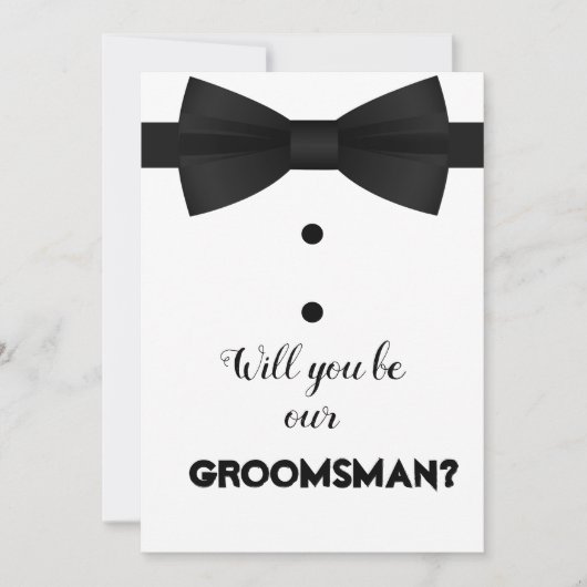 Invitation Demande de Script de Brosse à Arc de Garçon d'Honn (Devant)