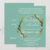 Invitation Demande de script de brosse de sage élégant Invita (Devant / Derrière)