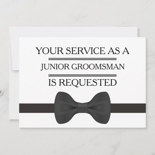 Invitation Demande de service de garçon d'honneur (Devant)