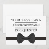 Invitation Demande de service de garçon d'honneur (Devant / Derrière)