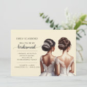 Invitation Demande de témoin africaine américaine pour mariag (Debout devant)