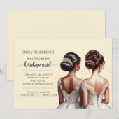 Invitation Demande de témoin africaine américaine pour mariag (Devant / Derrière)