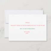 Invitation Demande de témoin de mariage (Dos)