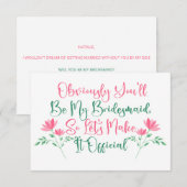 Invitation Demande de témoin de mariage (Devant / Derrière)