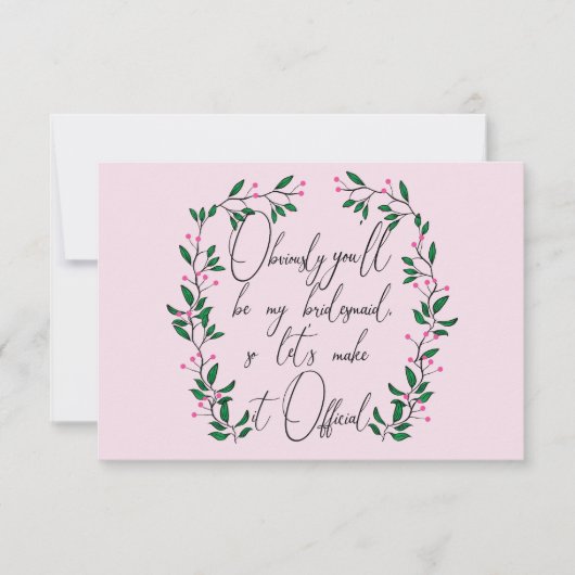 Invitation Demande de témoin de mariage (Devant)