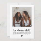Invitation Demande de témoin de mariage avec photo (Devant)