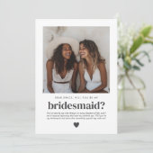 Invitation Demande de témoin de mariage avec photo (Debout devant)