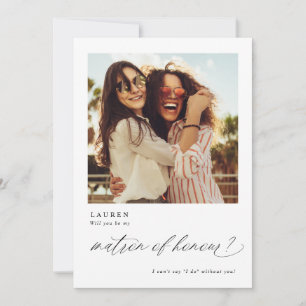 Invitation Demande de Témoin de Mariage avec Photo