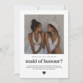 Invitation Demande de témoin de mariage avec photo (Devant)