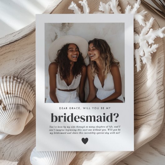 Invitation Demande de témoin de mariage avec photo