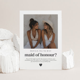 Invitation Demande de témoin de mariage avec photo