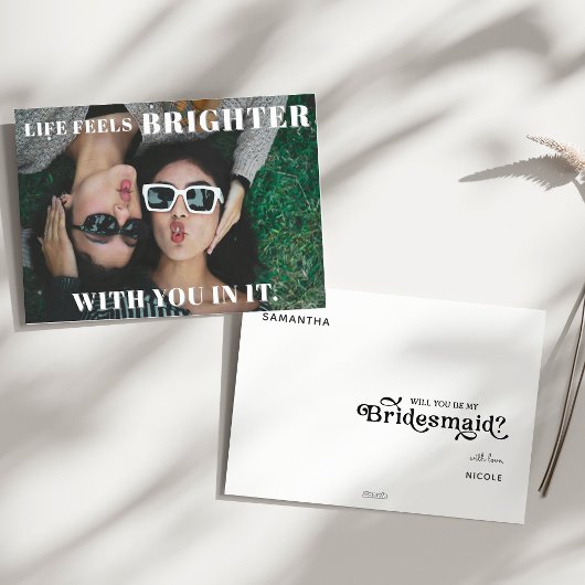Invitation Demande de témoin de mariage avec photo