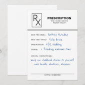 Invitation Demande de témoin de mariage drôle avec ordonnance (Devant / Derrière)