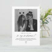 Invitation Demande de témoin de mariage écrite à la main avec (Debout devant)