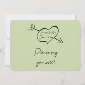 Invitation Demande de témoin de mariage en calligraphie minim (Dos)