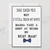 Invitation Demande de témoin de mariage ou de garçon d'honneu (Devant)