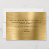 Invitation Demande de témoin de mariage pailletée en feuille (Dos)