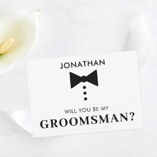 Invitation Demande de témoin de mariage personnalisée Smoking