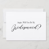 Invitation Demande de témoin de mariage pour belle-sœur avec  (Devant)